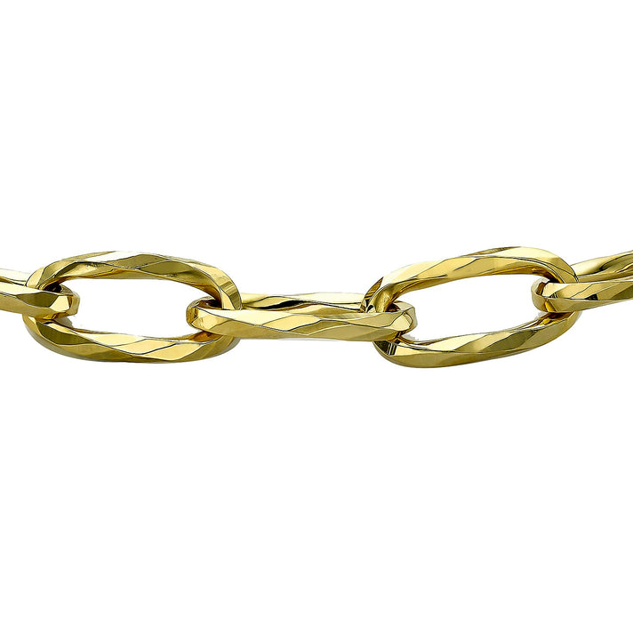 9K Yellow Gold 6.5mm Diamond Cut Hidden Clasp Belcher Chain Bracelet 7.5 Inch 7193958 2