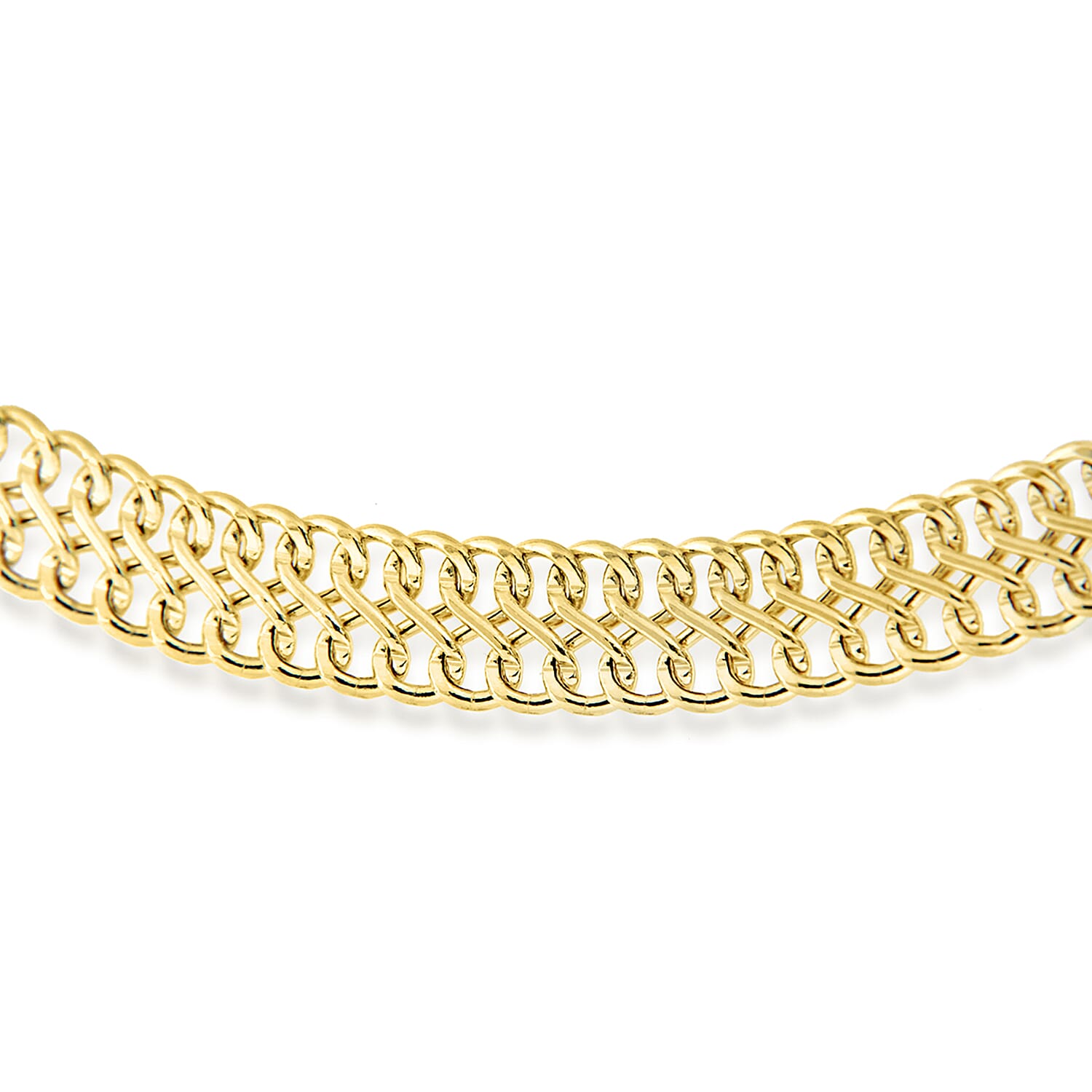 9K Yellow Gold 6.5mm Double Curb Chain Bracelet 7.5 Inch 8894665 1