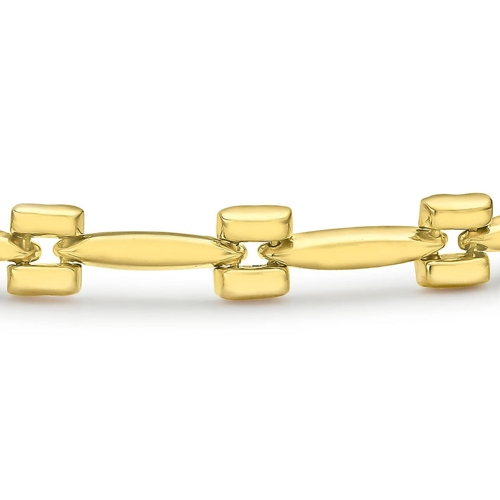 9K Yellow Gold 6.5mm Square Link Bracelet 7.5 Inch 8894671 2
