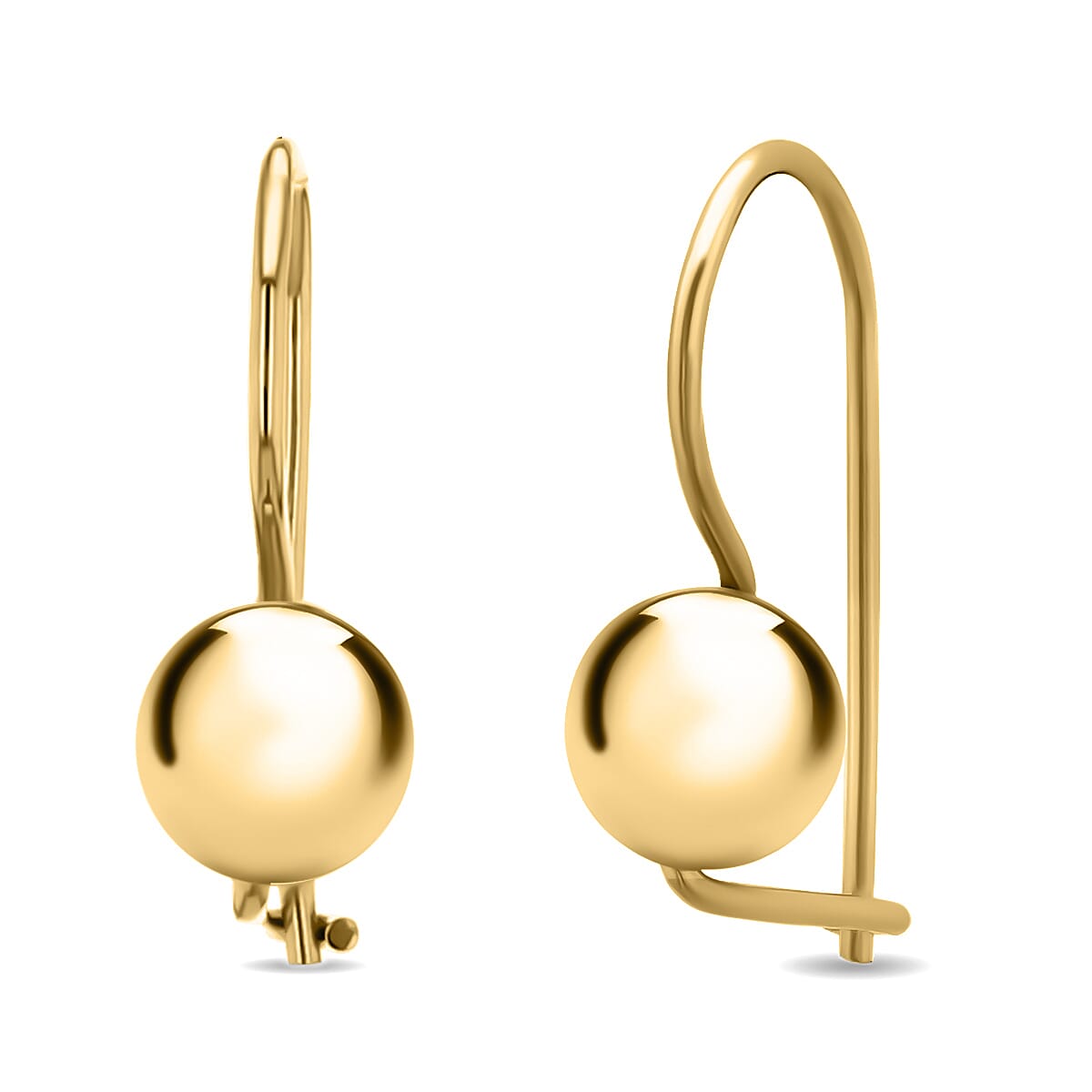 9K Yellow Gold 6MM Ball Drop Earrings 0.92 grams 6092952 0