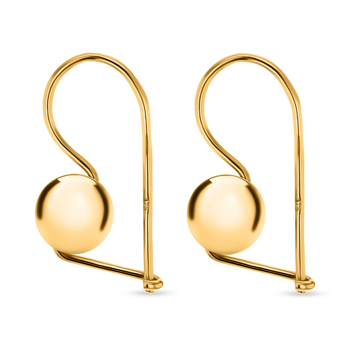 9K Yellow Gold 6MM Ball Drop Earrings 0.92 grams 6092952 2