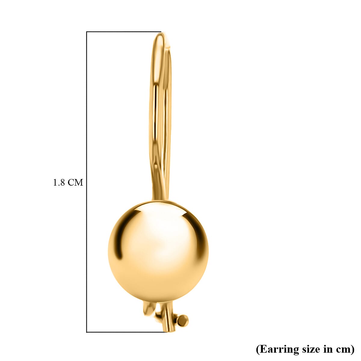 9K Yellow Gold 6MM Ball Drop Earrings 0.92 grams 6092952 3