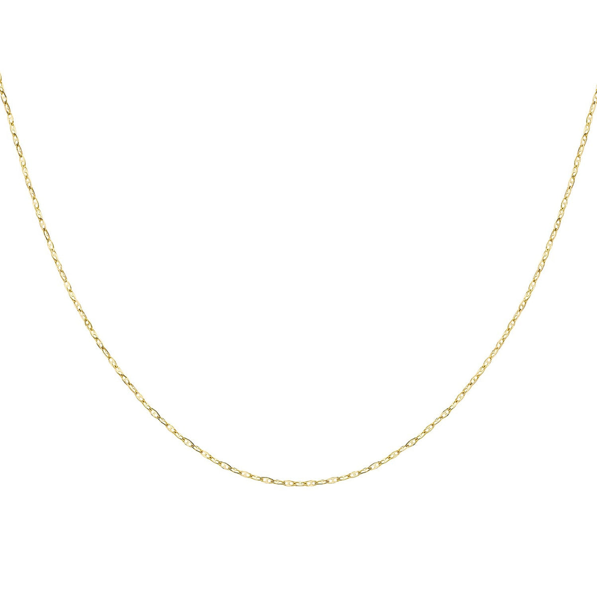 9K Yellow Gold 6MM Flat Rambo Chain with Lobster Clasp 24 Inch Polished 8133490 0