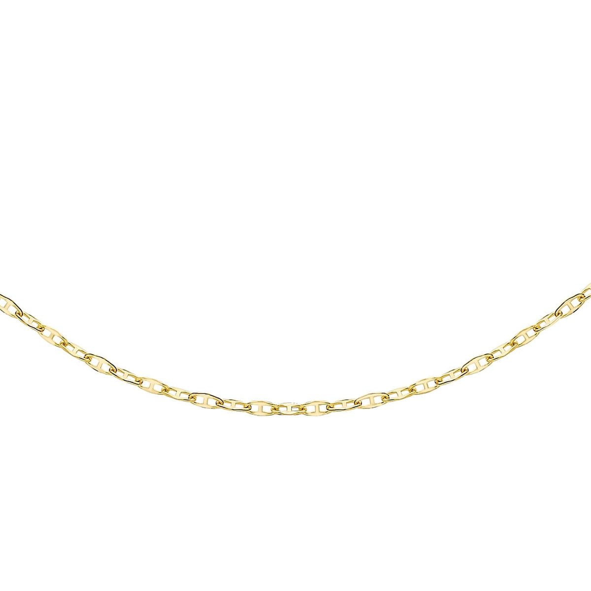 9K Yellow Gold 6MM Flat Rambo Chain with Lobster Clasp 24 Inch Polished 8133490 2