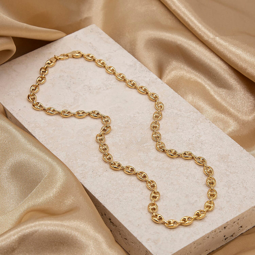 9K Yellow Gold 6mm Rambo Chain 22 Inch