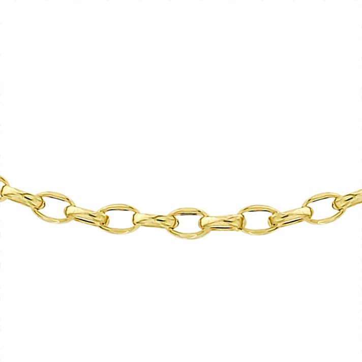 9K Yellow Gold 7.1MM Oval Belcher Chain with Spring Clasp 20 Inch Polished 8133501 2