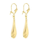 9K Yellow Gold 7mm X 30mm Teardrop Earrings
