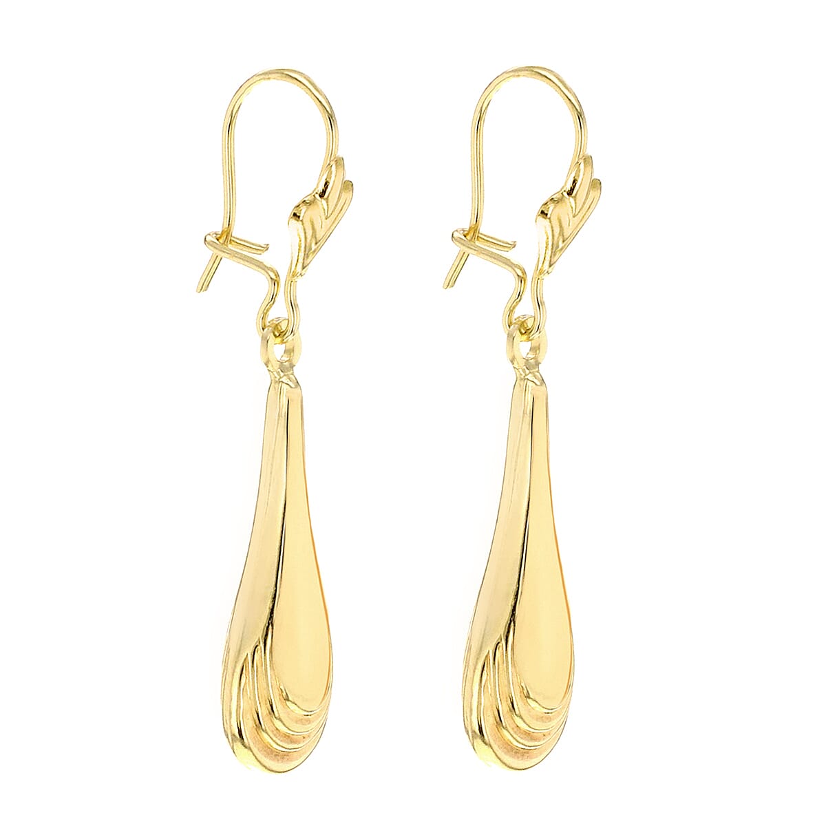 9K Yellow Gold 7mm X 30mm Teardrop Earrings 7078150 1