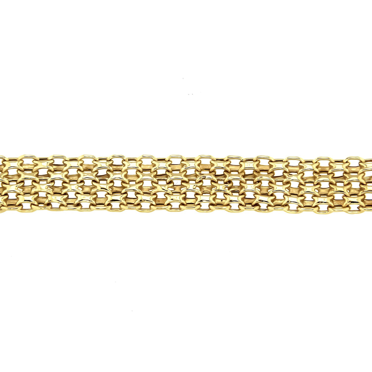 9K Yellow Gold 7mm Bismark Bracelet 7.5 Inch 8894657 1
