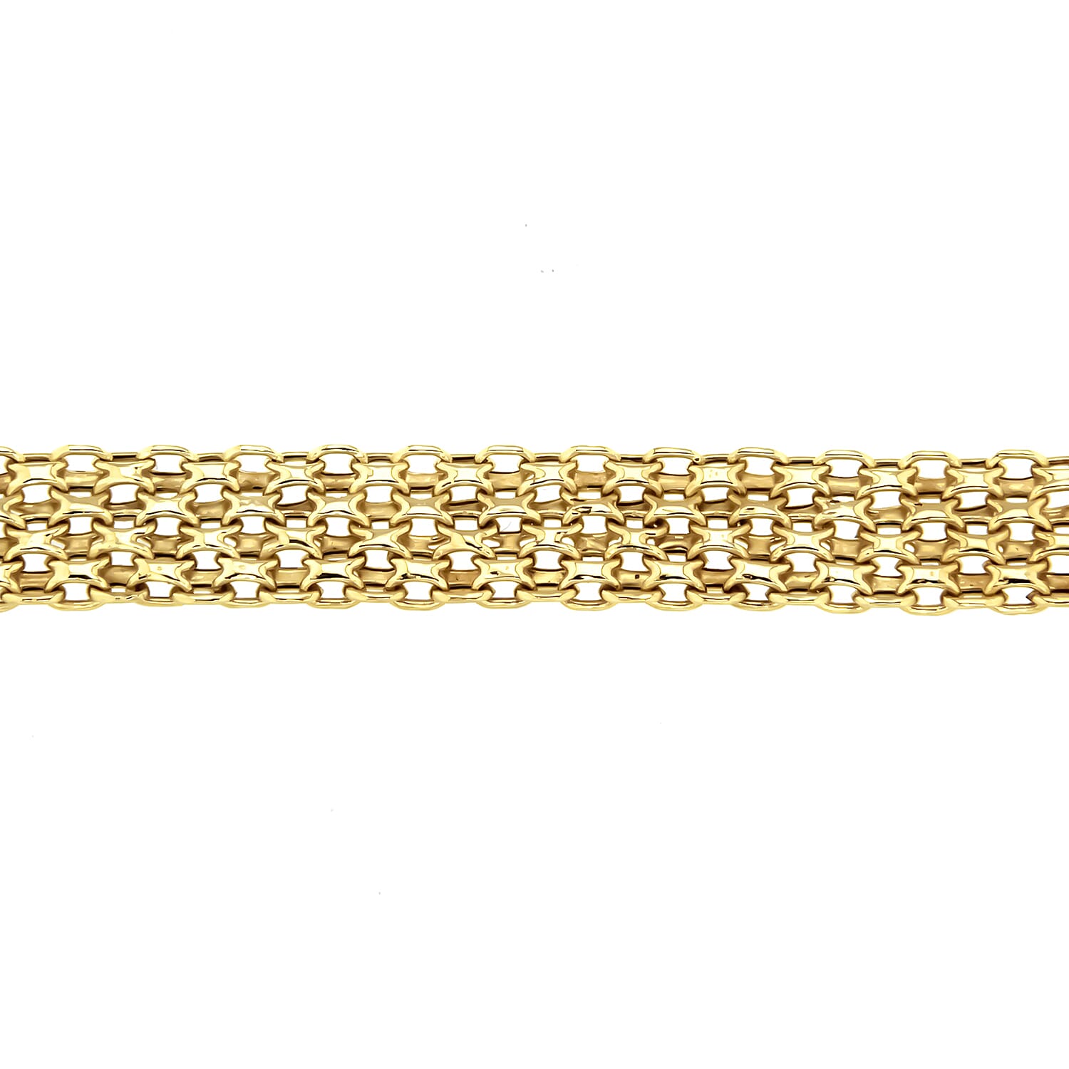 9K Yellow Gold 7mm Bismark Bracelet 7.5 Inch 8894657 1