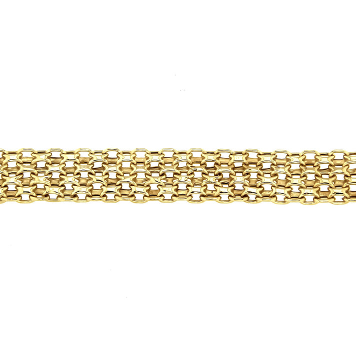 9K Yellow Gold 7mm Bismark Bracelet 7.5 Inch 8894657 2