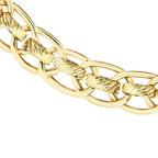 9K Yellow Gold 7mm Textured Rollerball Bracelet 7.5 Inch