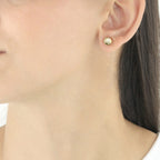 9K Yellow Gold 8MM Diamond Cut Ball Stud Earrings 1.4 grams