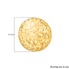 9K Yellow Gold 8MM Diamond Cut Ball Stud Earrings 1.4 grams