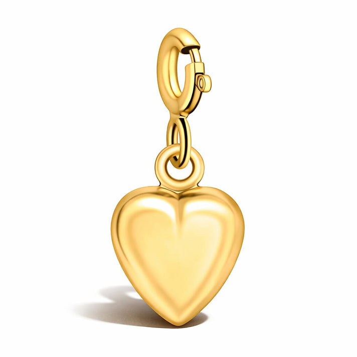 9K Yellow Gold 8MM X 17MM Heart Spring Ring Charm 0.37 grams 6092971 1