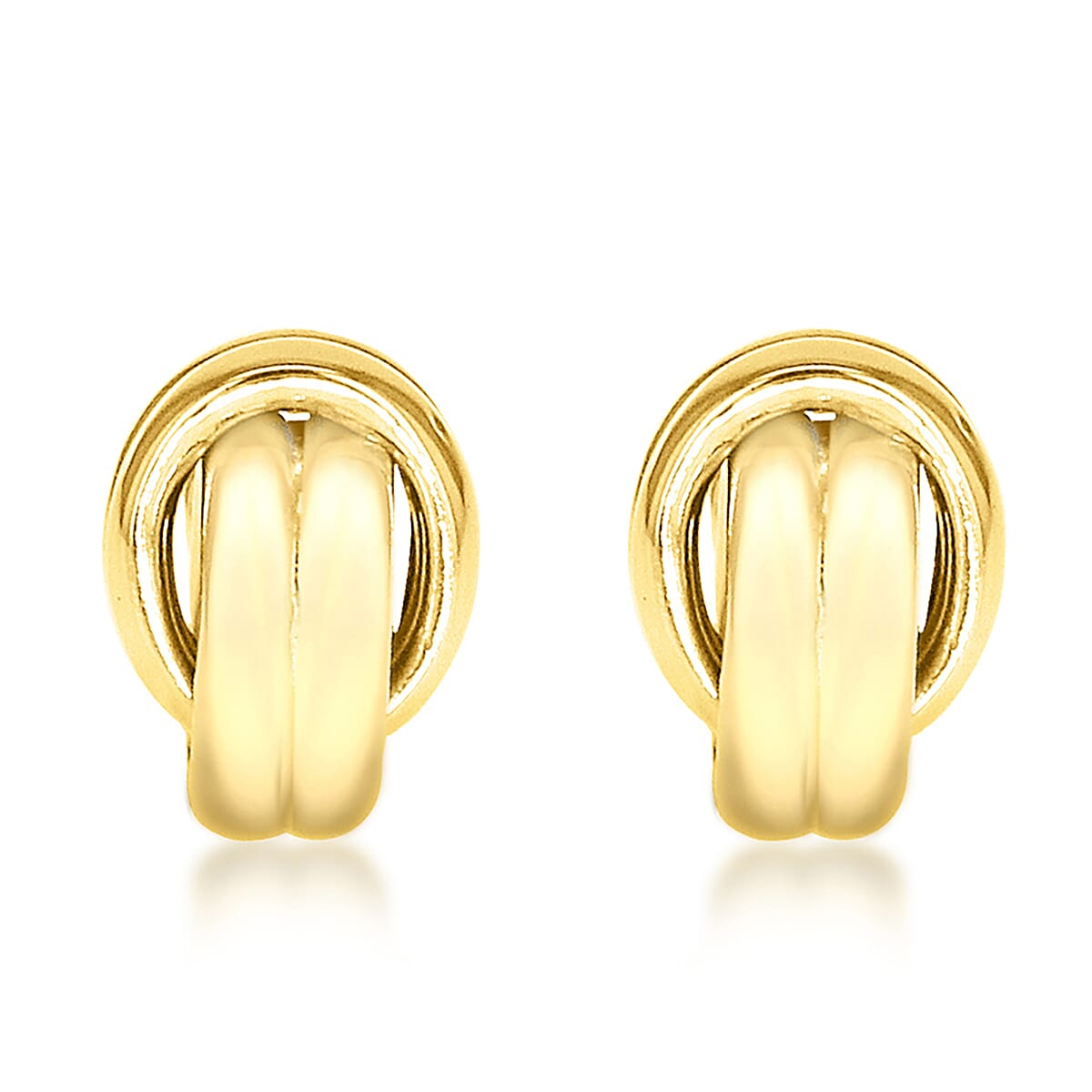 9K Yellow Gold 8mm x 11mm Knot Stud Earrings 8894729 1
