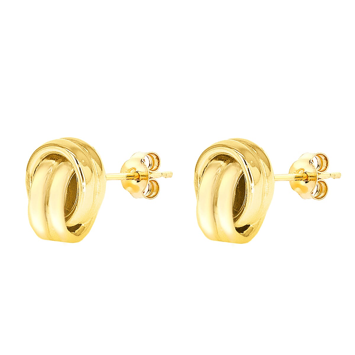 9K Yellow Gold 8mm x 11mm Knot Stud Earrings 8894729 2