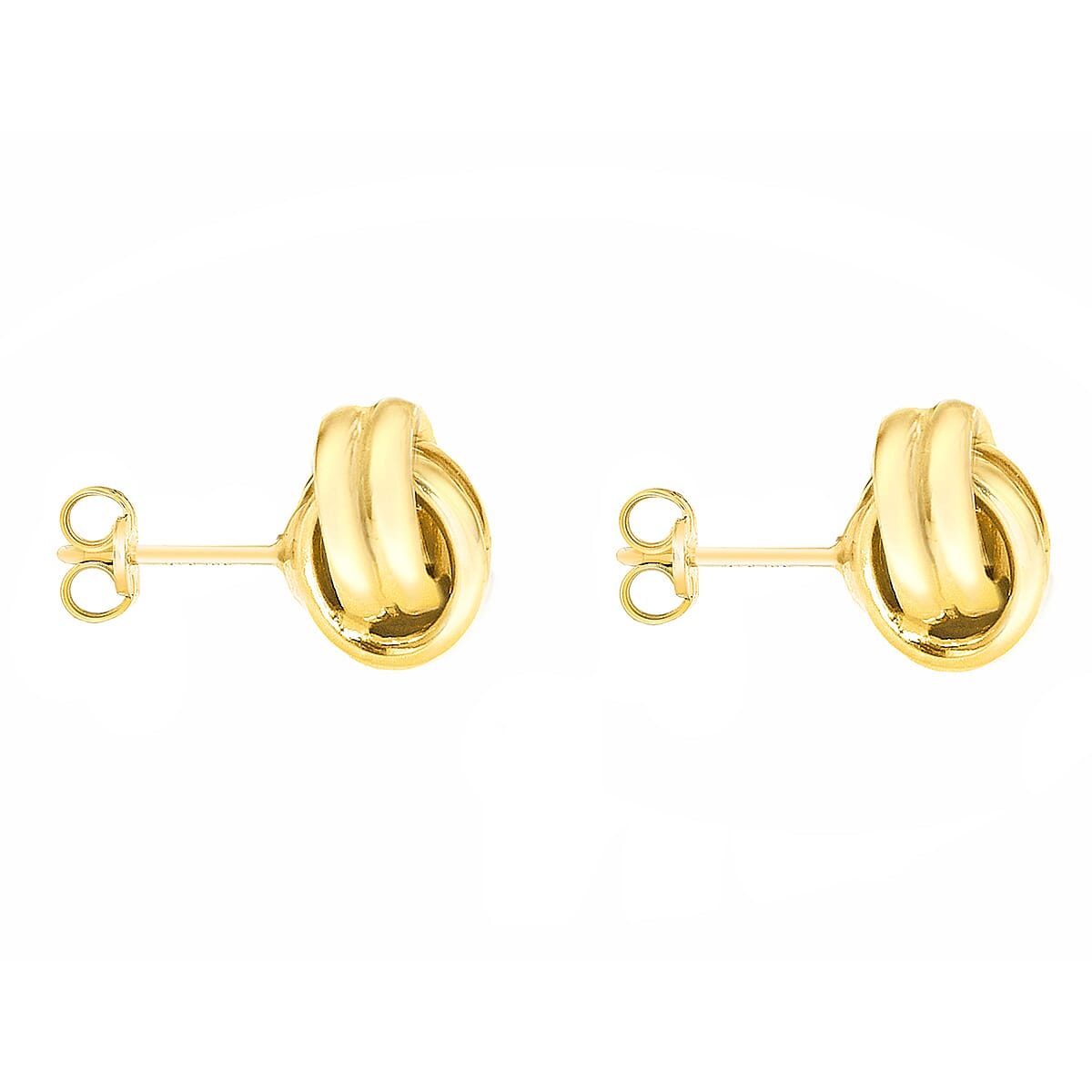 9K Yellow Gold 8mm x 11mm Knot Stud Earrings 8894729 3
