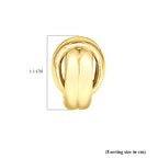 9K Yellow Gold 8mm x 11mm Knot Stud Earrings