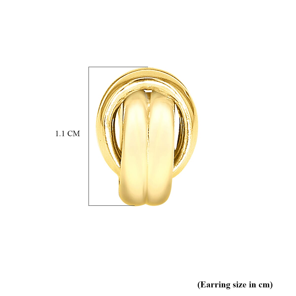 9K Yellow Gold 8mm x 11mm Knot Stud Earrings 8894729 4