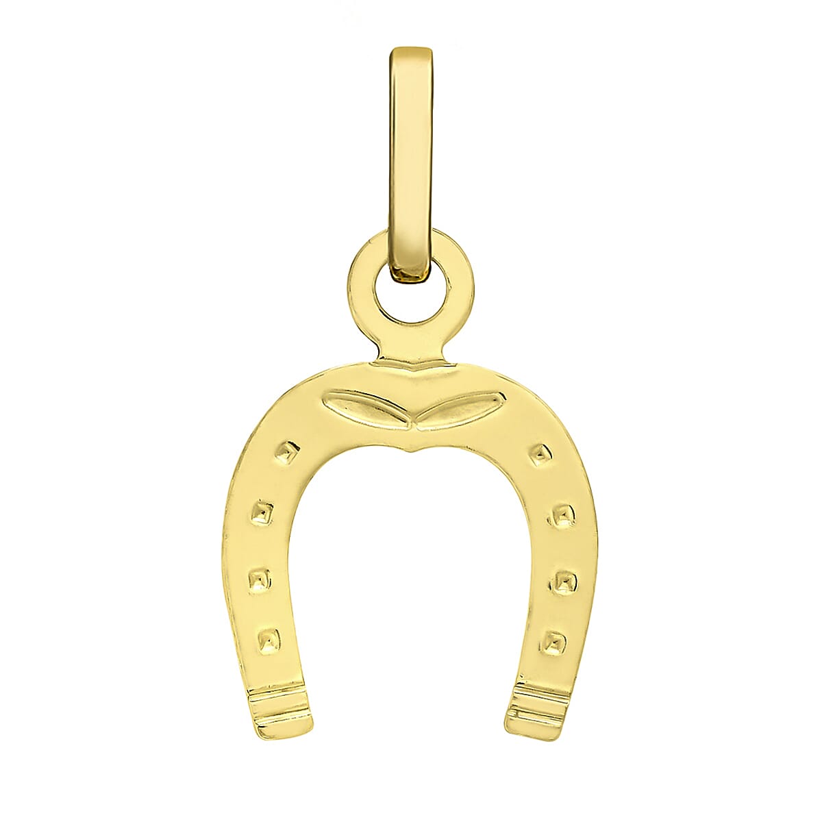 9K Yellow Gold 8mm X 12mm Horseshoe Pendant 7188520 0