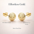 9K Yellow Gold  Earring,  Gold Wt. 1.1 Gms