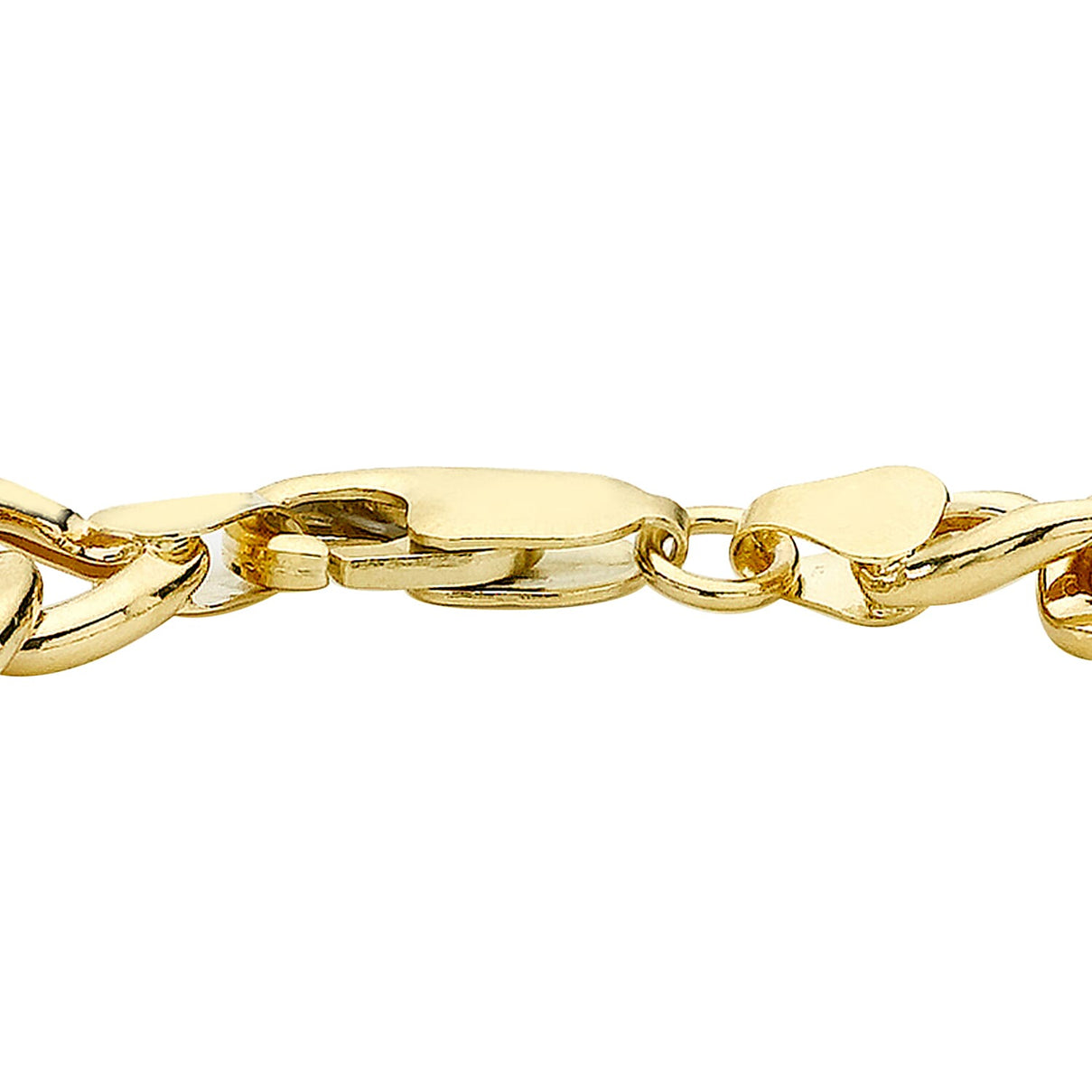 9K Yellow Gold 8mm Hollow Figaro Bracelet 8 Inch 7078128 2