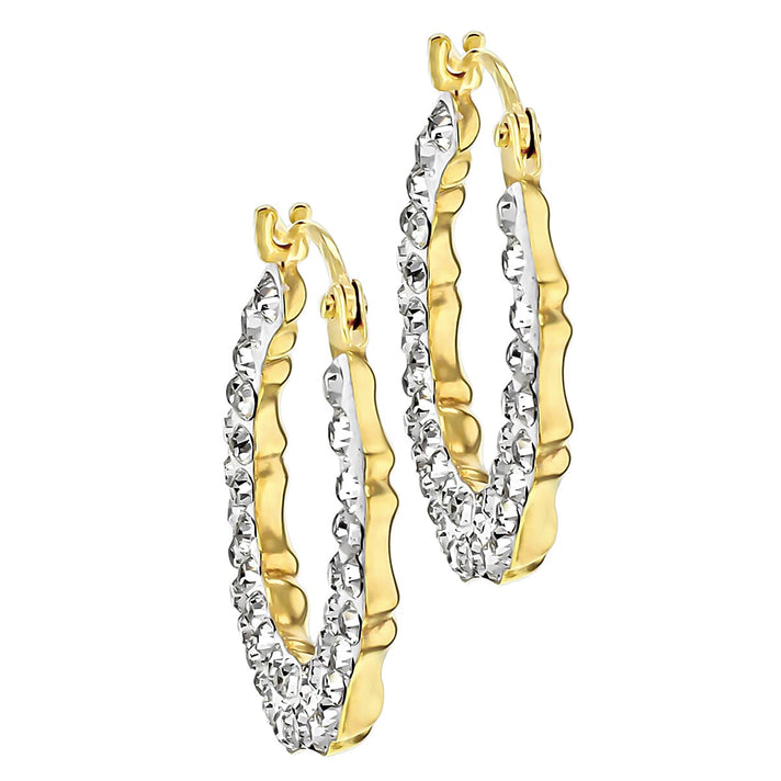 9K Gold Crystalique Bamboo Earrings 7813425 2