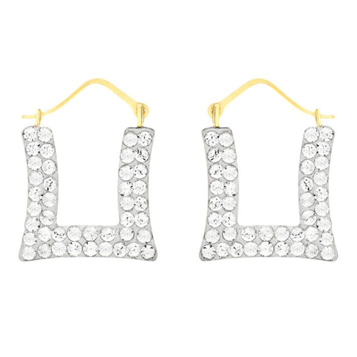 9K Gold Crystalique Full Groove Earrings 7813513 1