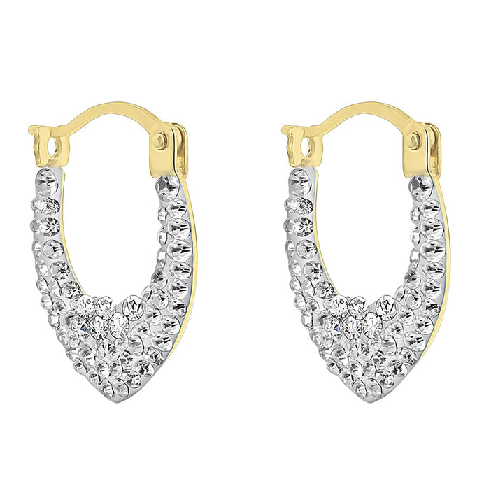 9K Gold Crystalique Heart CreoleEarrings 7812708 2
