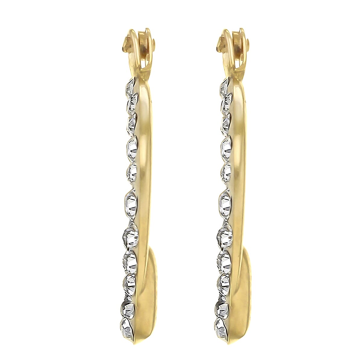 9K Gold Crystalique Heart CreoleEarrings 7812708 2