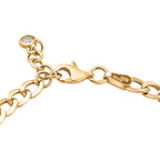 9K Yellow Gold Cubic Zirconia Heart Bracelet (Size - 7.5), Gold Wt. 4.75 Gms