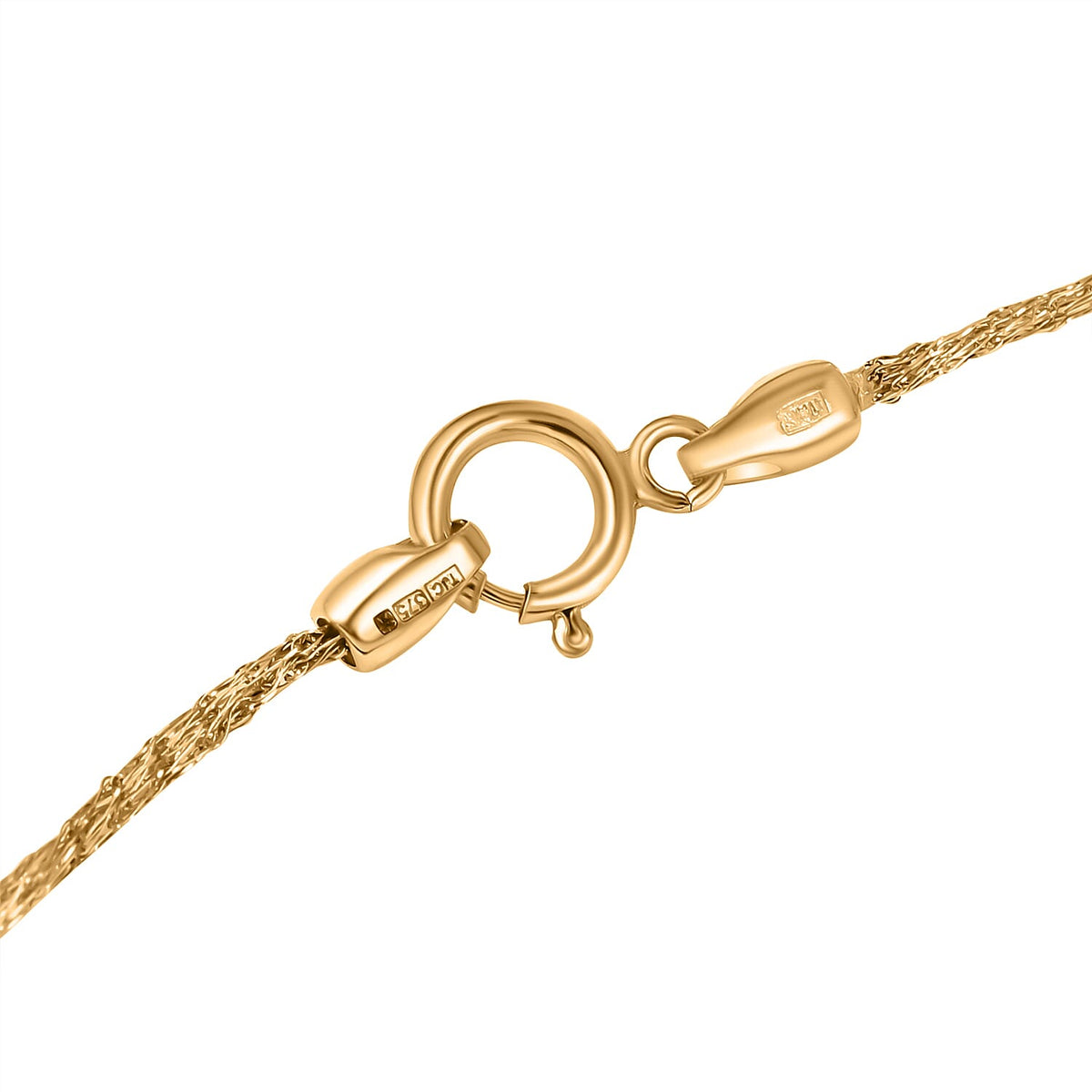 Maestro Collection - 9K Yellow Gold Cubic Zirconia Crochet Necklace with Spring Clasp (Size - 20) 7821942 5