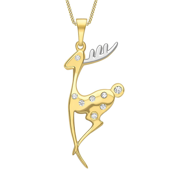 9K Yellow Gold  A   Cubic Zirconia  Pendant 0.08 ct,  Gold Wt. 1.6 Gms  0.080  Ct. 7712515 1