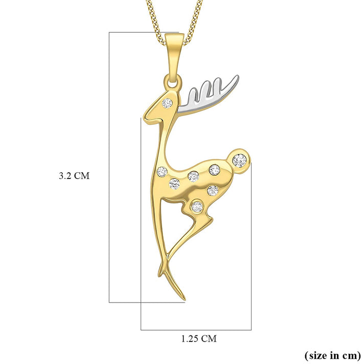 9K Yellow Gold  A   Cubic Zirconia  Pendant 0.08 ct,  Gold Wt. 1.6 Gms  0.080  Ct. 7712515 2