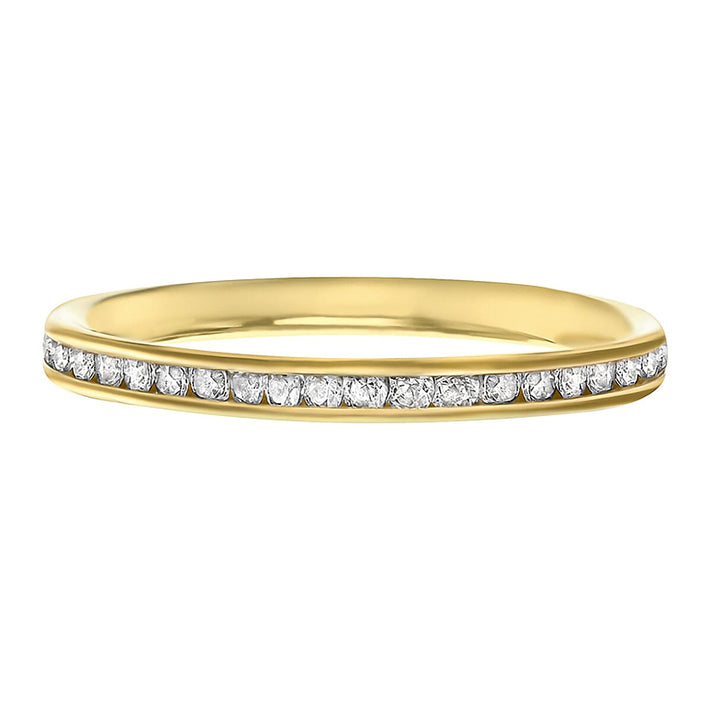 9K Yellow Gold Finest CZ Eternity Wedding Band Ring 7661544 2