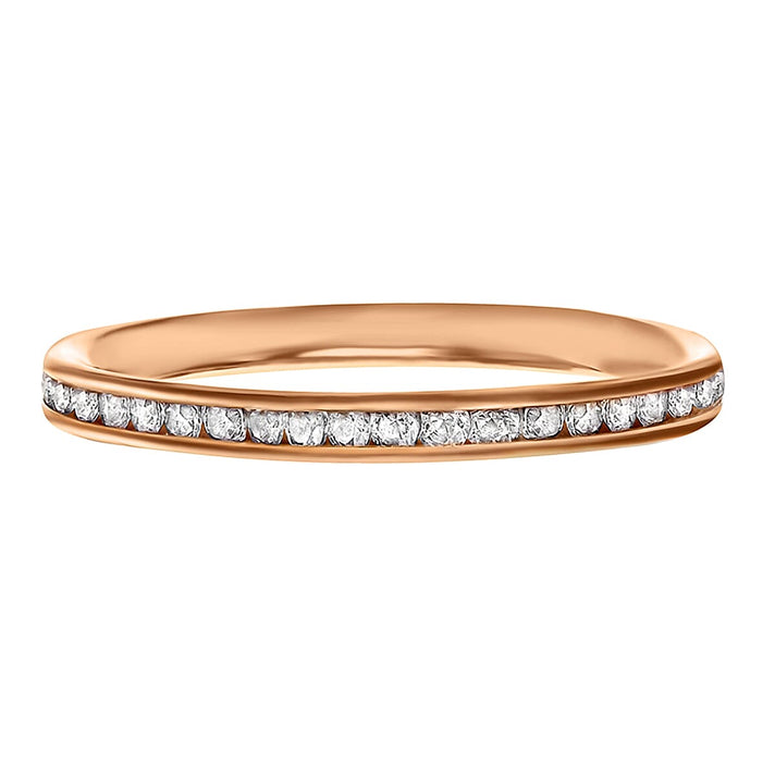 9K Rose Gold Finest CZ Wedding Band Ring 7662087 2