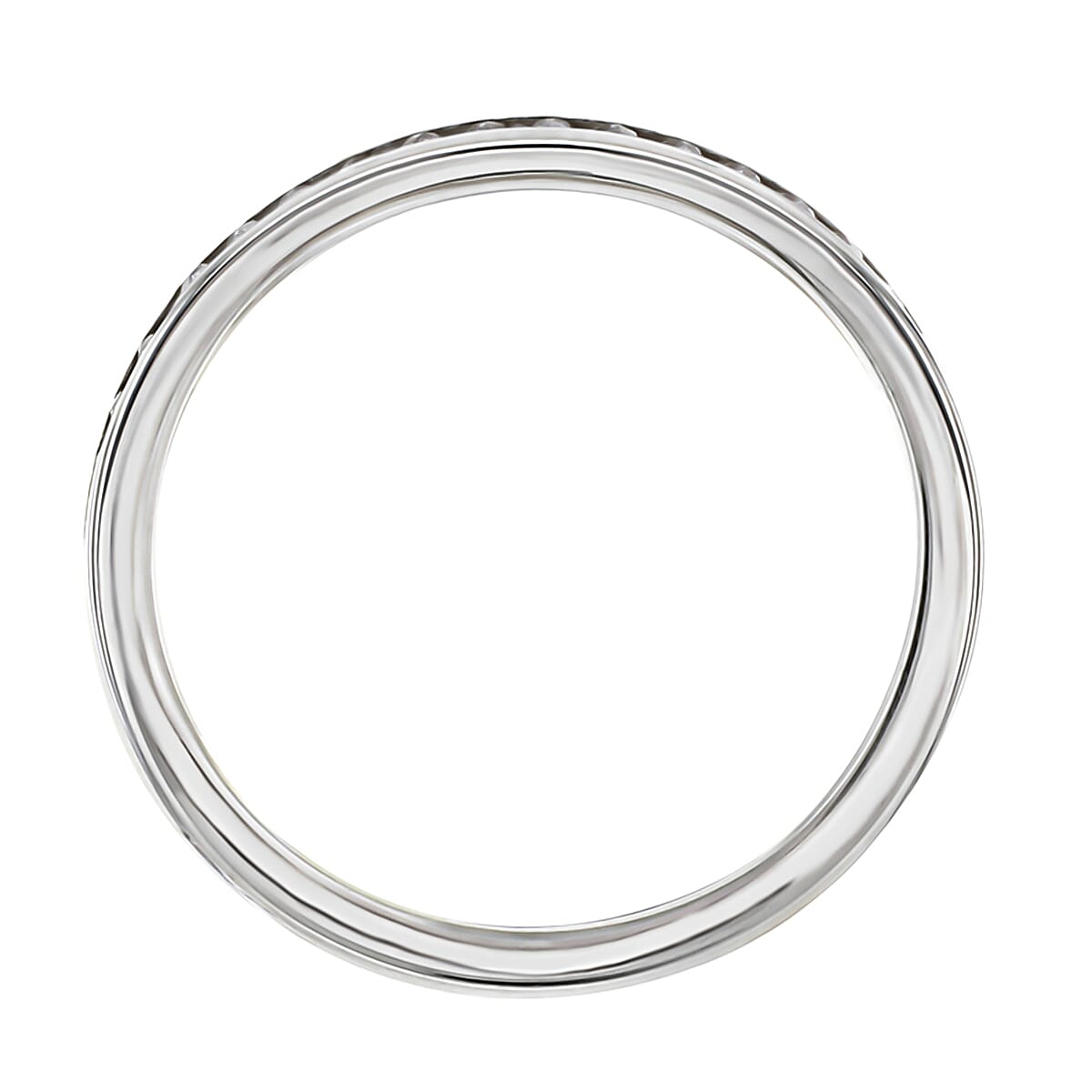 9K White Gold Finest CZ Wedding Band Ring 7662058 2