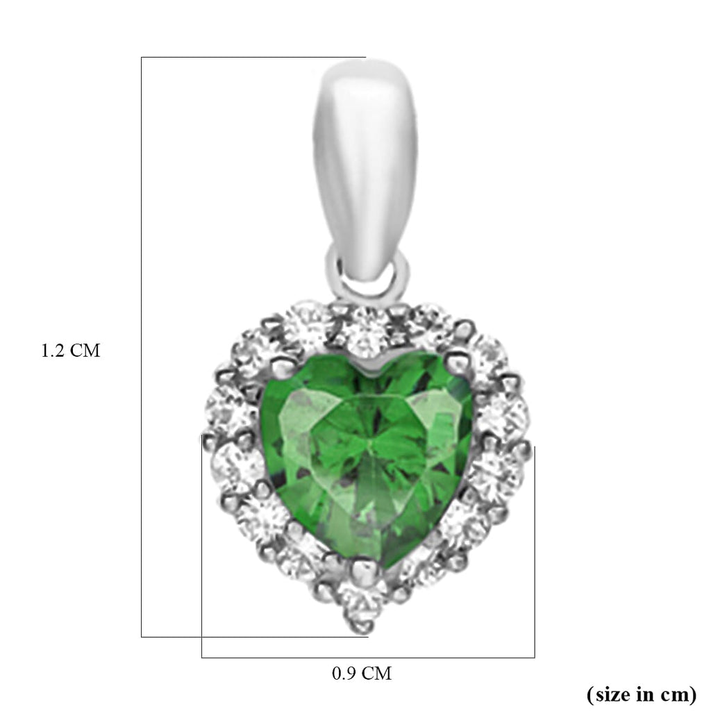 9K Yellow Gold  A   Green Cubic Zirconia ,  Cubic Zirconia  Pendant 15.00 ct,  Gold Wt. 0.9 Gms  15.000  Ct.