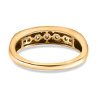 9K Yellow Gold Moissanite 5 Stone Band Ring