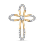 9K Yellow Gold Moissanite Pendant