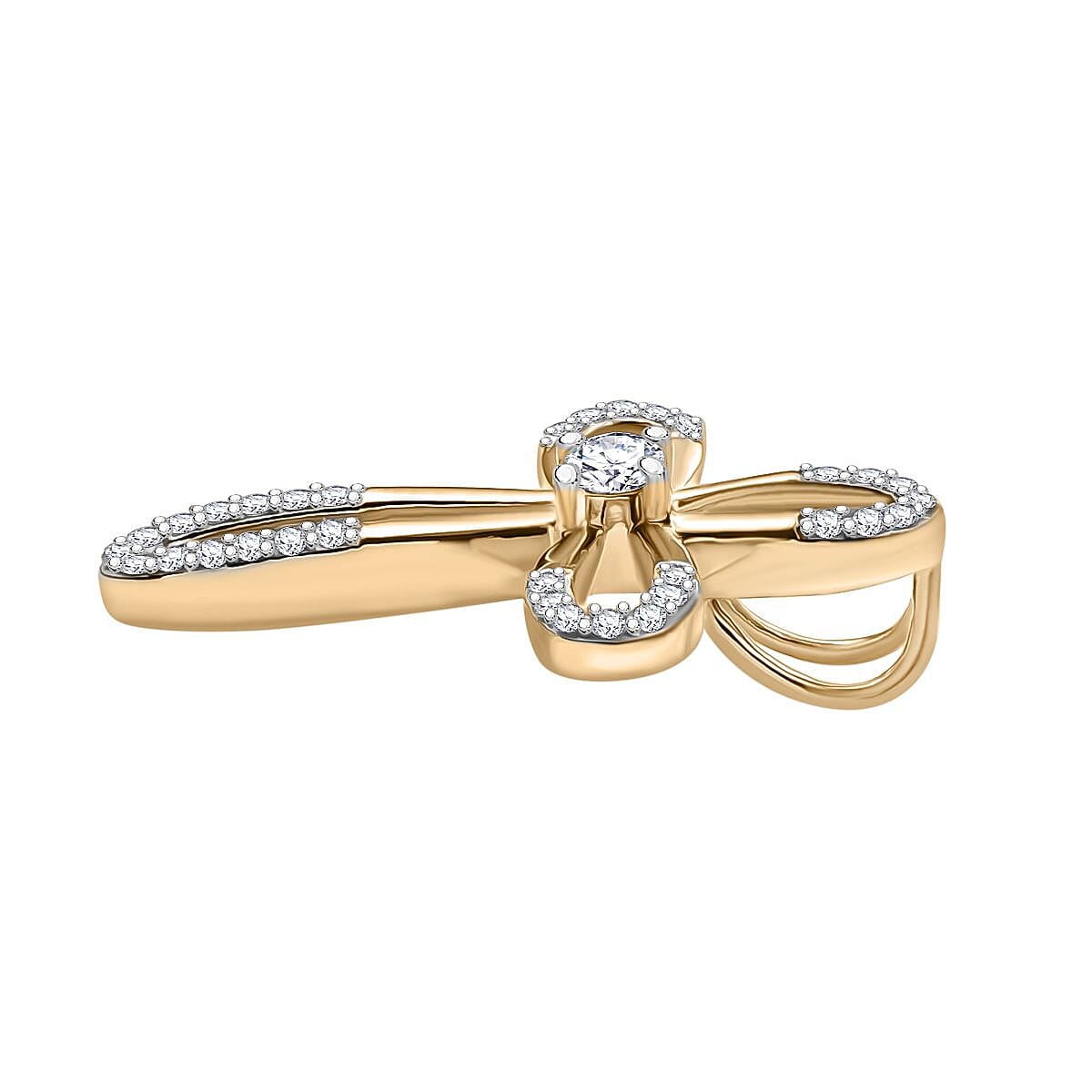 9K Yellow Gold Moissanite Pendant 7986168 4