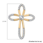 9K Yellow Gold Moissanite Pendant