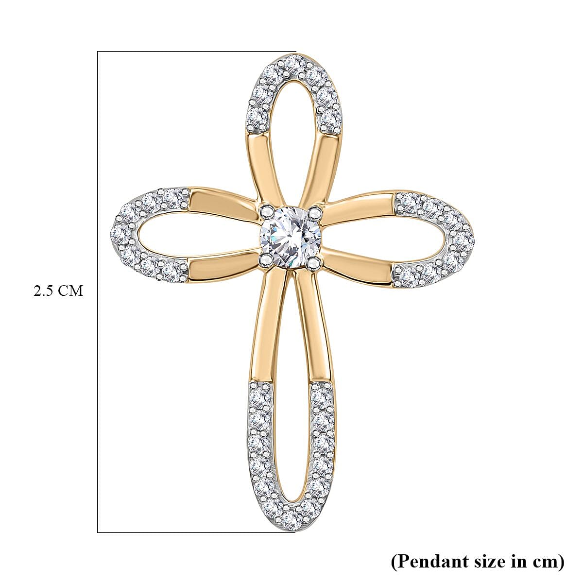9K Yellow Gold Moissanite Pendant 7986168 6