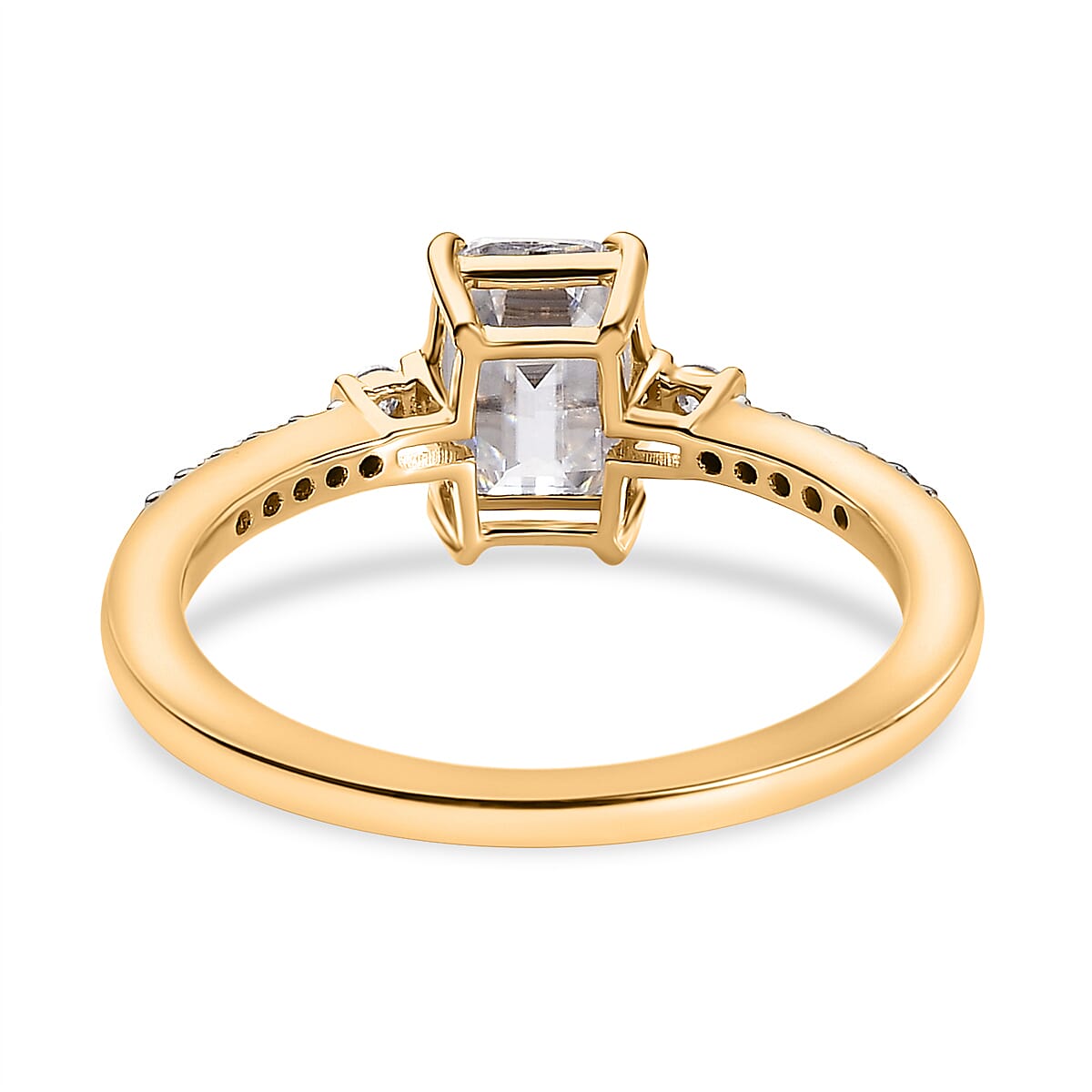 9K Yellow Gold A Moissanite Ring 1.21 ct, Gold Wt. 1.62 Gms 1.212 Ct. 7621608 4