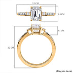 9K Yellow Gold Moissanite Ring 1.21 Ct