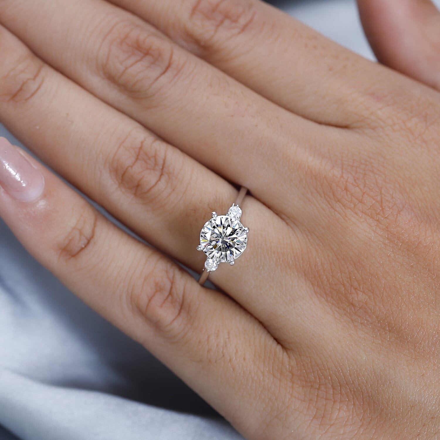 9K Yellow Gold Moissanite Ring 1.70 Ct 7646045 3