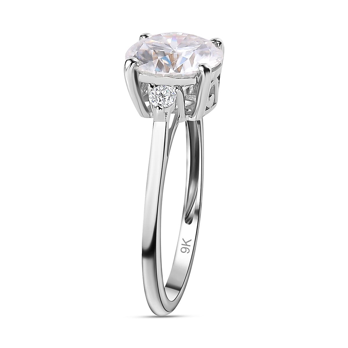 9K Yellow Gold Moissanite Ring 1.70 Ct 7646045 4