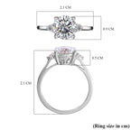 9K Yellow Gold Moissanite Ring 1.70 Ct