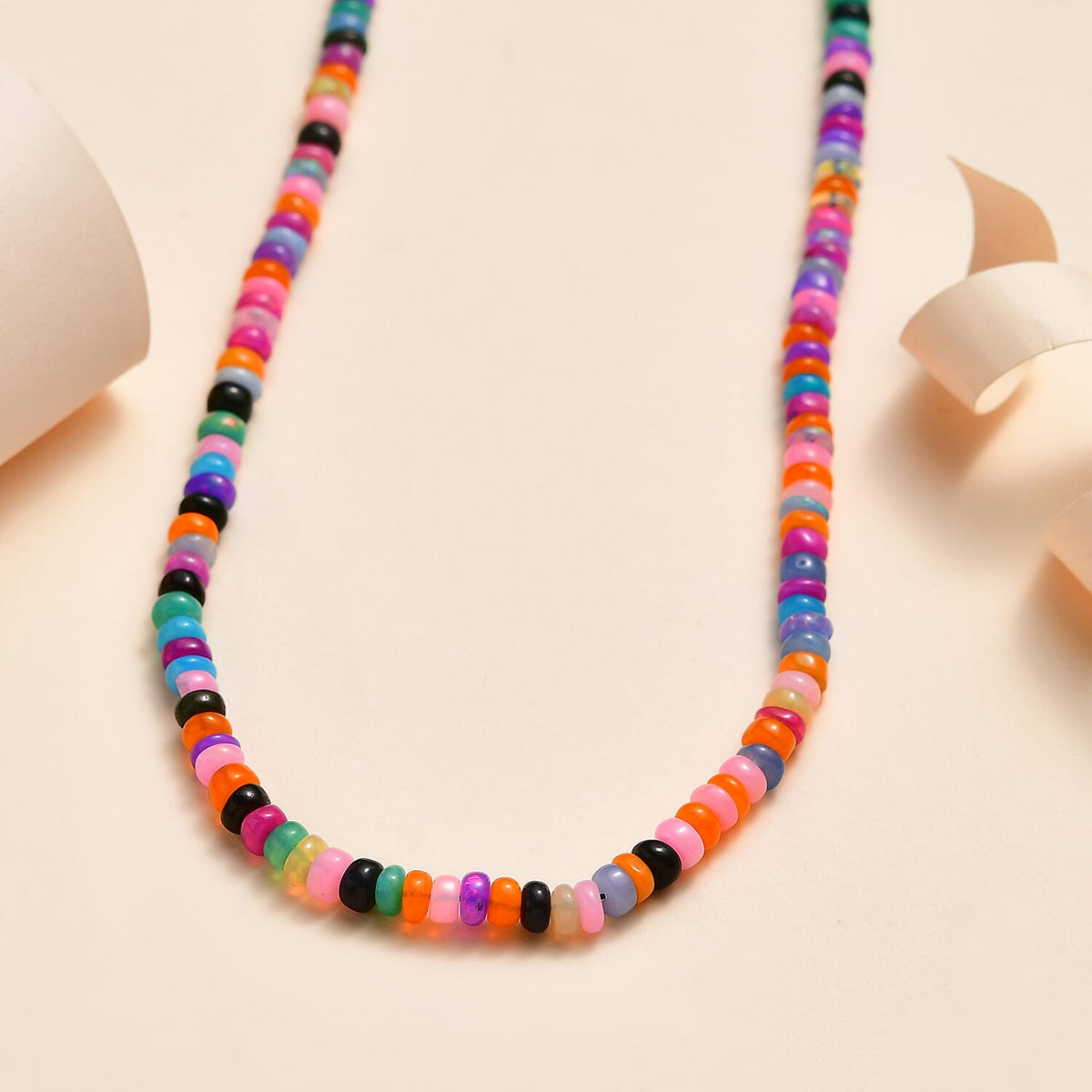 Tucson Gem Find-9K Yellow Gold AAAA Multi Opal  Necklace (Size - 18.5) 50.84 Ct 7574251 1